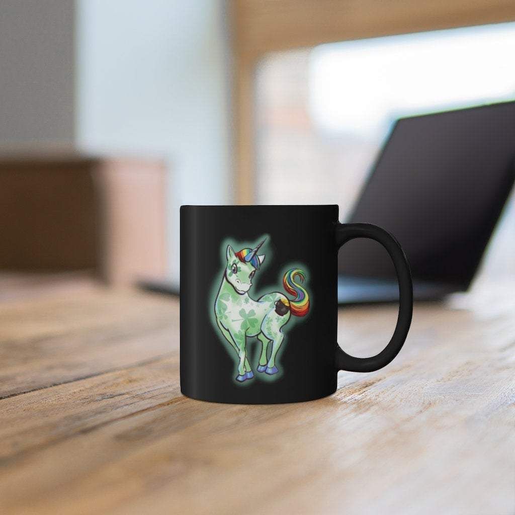 Unicorn Spirit Animal Shamrocks St. Patrick’s Day Printed Mug