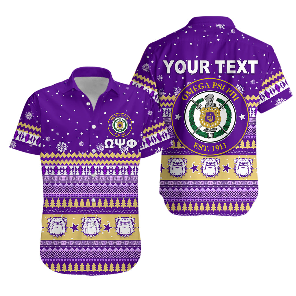 (Custom Personalised) Omega Psi Phi Christmas Hawaiian Shirt African Pattern Lt13