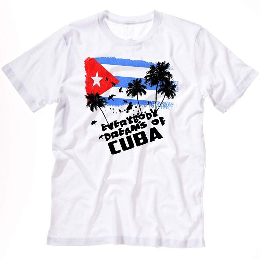 Cuba T-Shirt Cuban Flag Havana Miami Men Tee Short Sleeve Funny T-Shirt