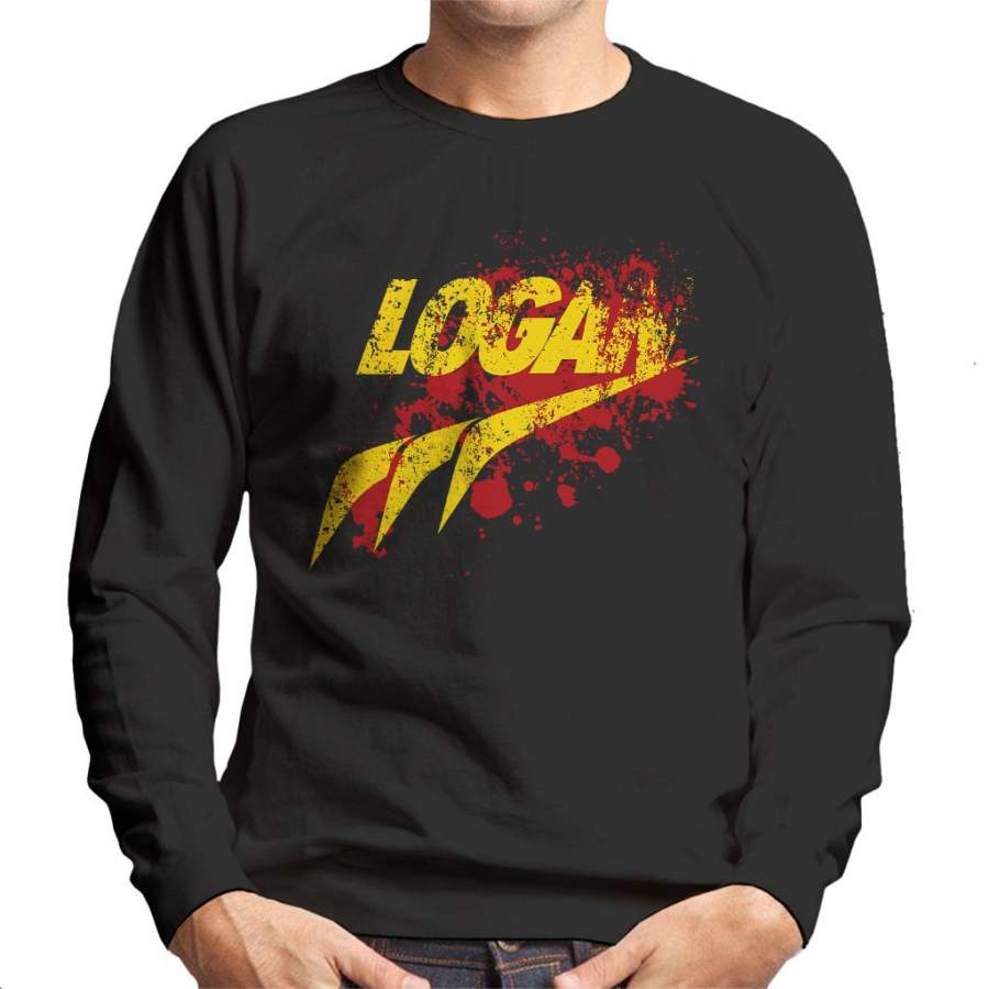 X Men Logan Blood Splatter Men’s Sweatshirt