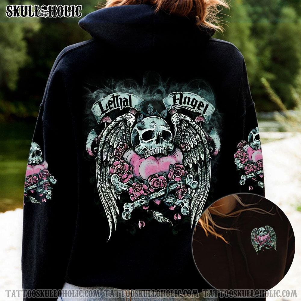 Skull Wings Lethal Angel Hoodie 3D #Kv