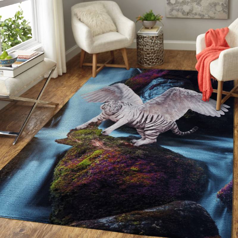 Winged Tiger  – Animals Area Rug Carpet