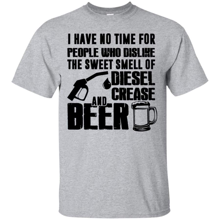 AGR Diesel Mechanic Shirt – Smell Of Diesel And Beer T Shirt (Black)