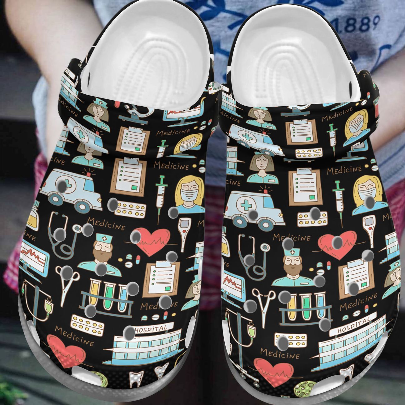 Nurse Personalized Clog, Custom Name, Text, Color, Number Fashion Style For Women, Men, Kid, Print 3D I Am A Nurse 6