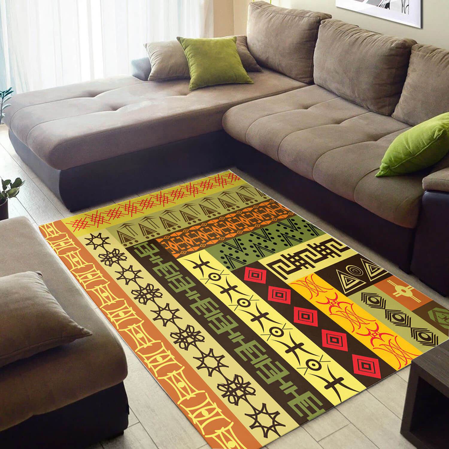 Trendy African Style Rugs Attractive Afro American Ethnic Seamless Pattern African Large Carpet African Room Decor BPS3176