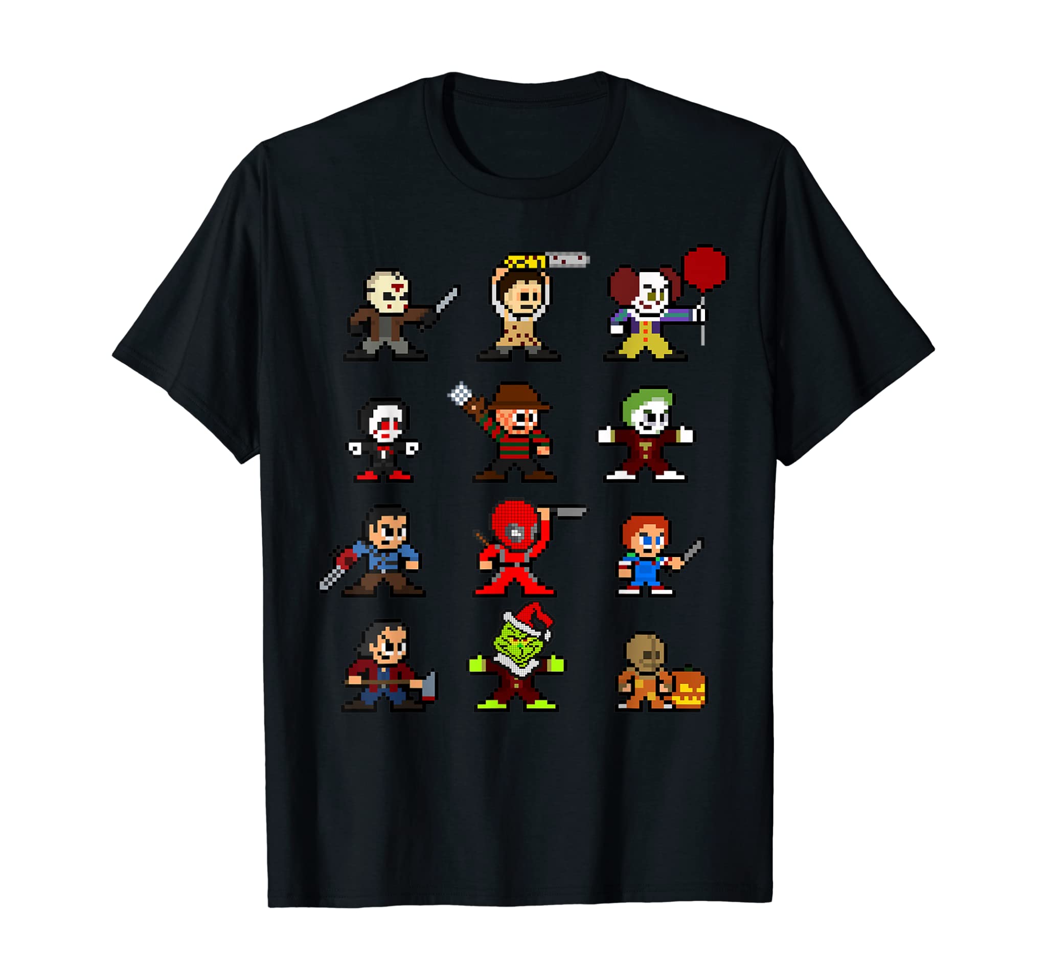 Pixel Halloween Scary Horror Christmas Gifts T-Shirt