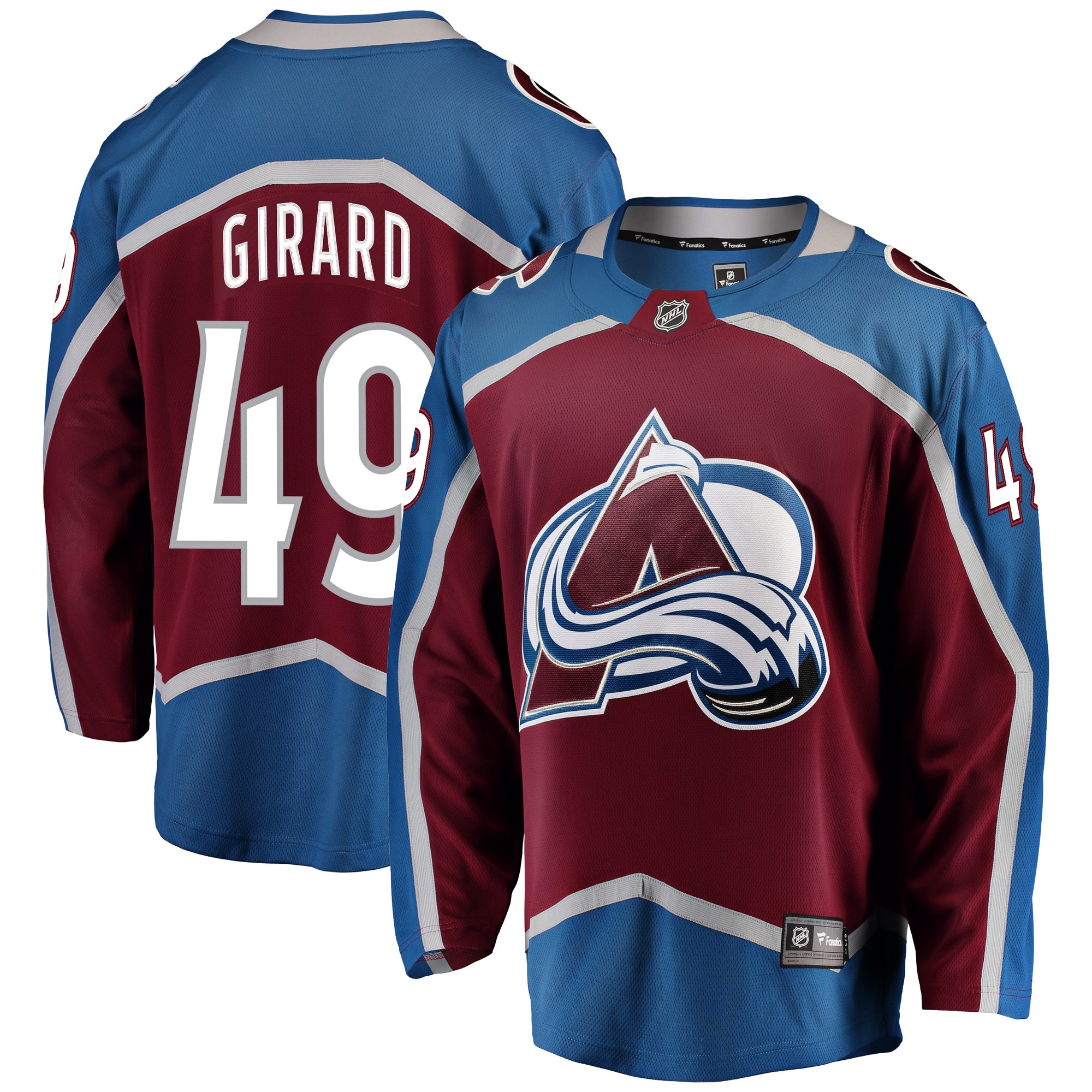 Samuel Girard Colorado Avalanche Branded Breakaway Player Jersey – Burgundy