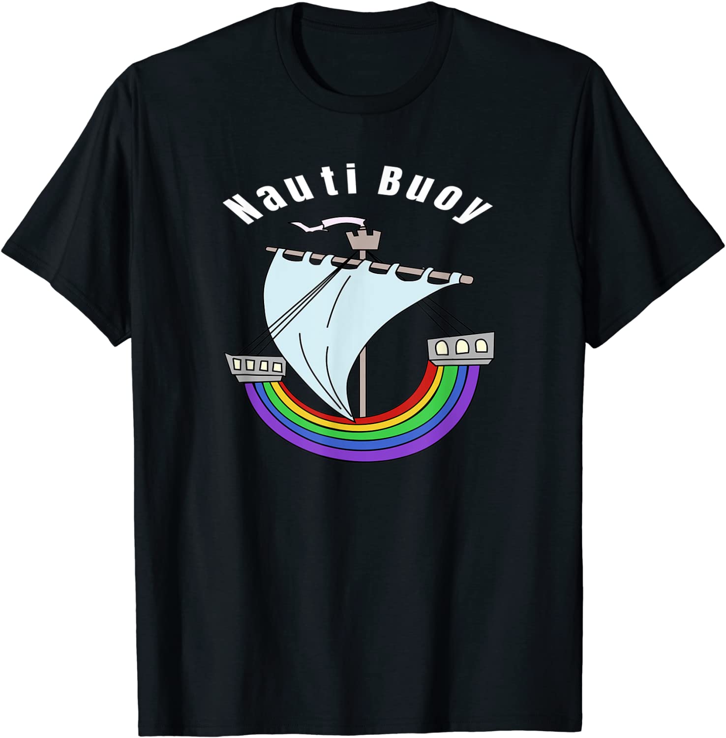 Boating Gay T Shirt, Gift For Lgbt Boating Lover, Nauti Buoy Rainbow Shirt Pride Gay