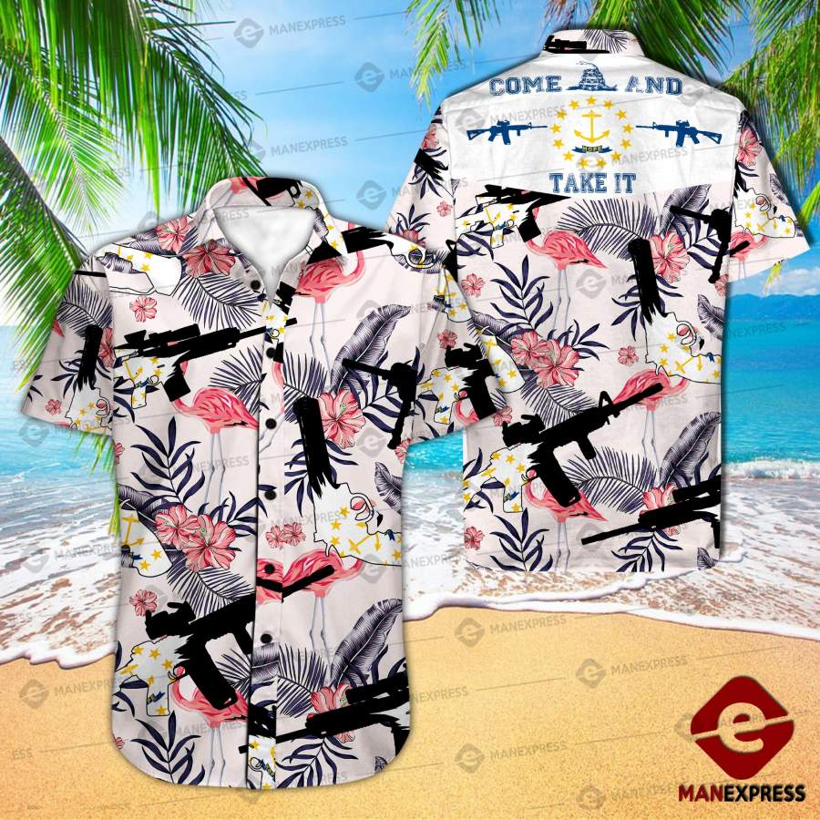 Rhode Island United Patriot Three Percenter Hawaiian Shirt Ha27292