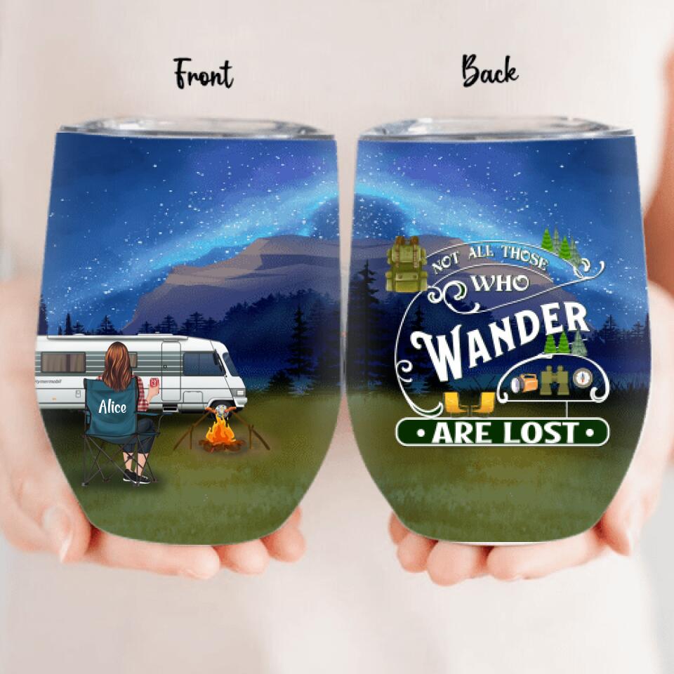 Personalized Camping Tumbler 2 Sides/ Wine Tumbler 2 Sides Gift For