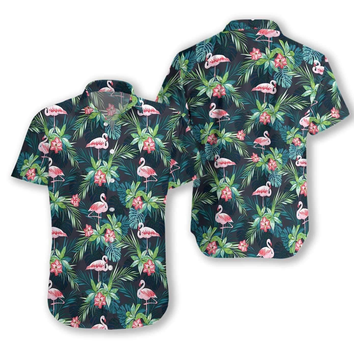 Felacia Cute Flamingo Hawaiian Ha50589