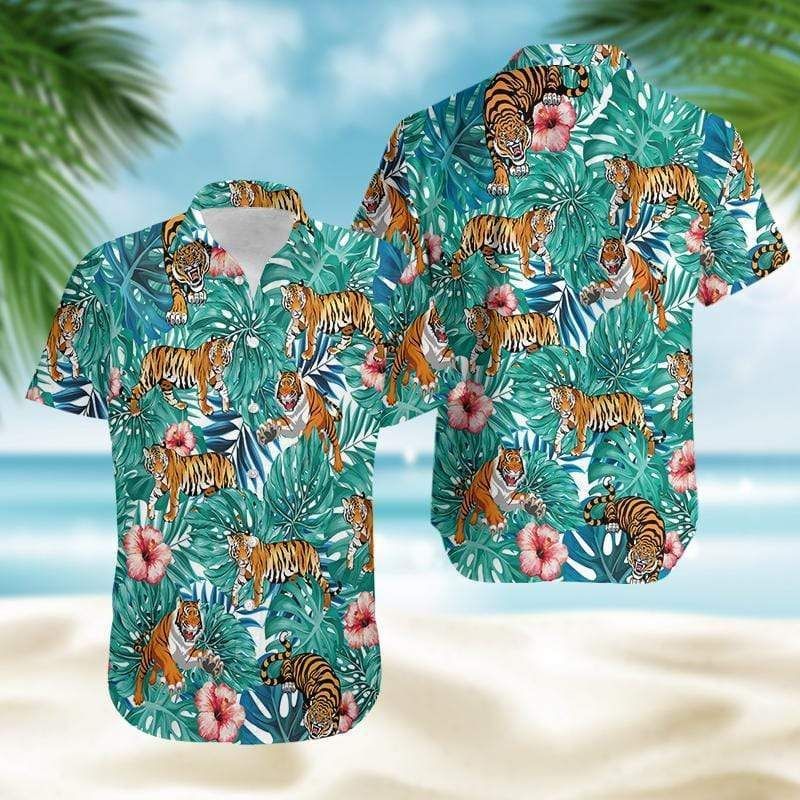 Check out this awesome Tiger Tropical Full  Hawaiian Shirts 110121DH