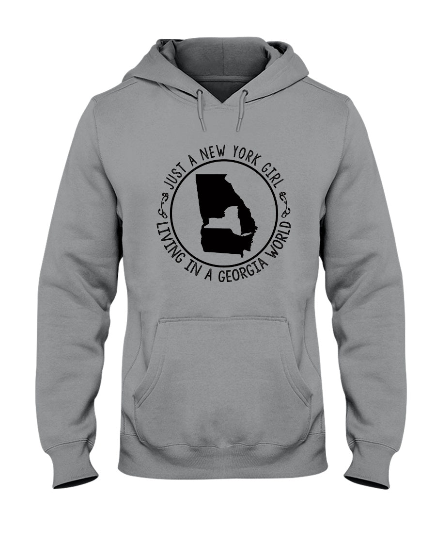 Just A New York Girl Living In Georgia World Custom Design Hoodie