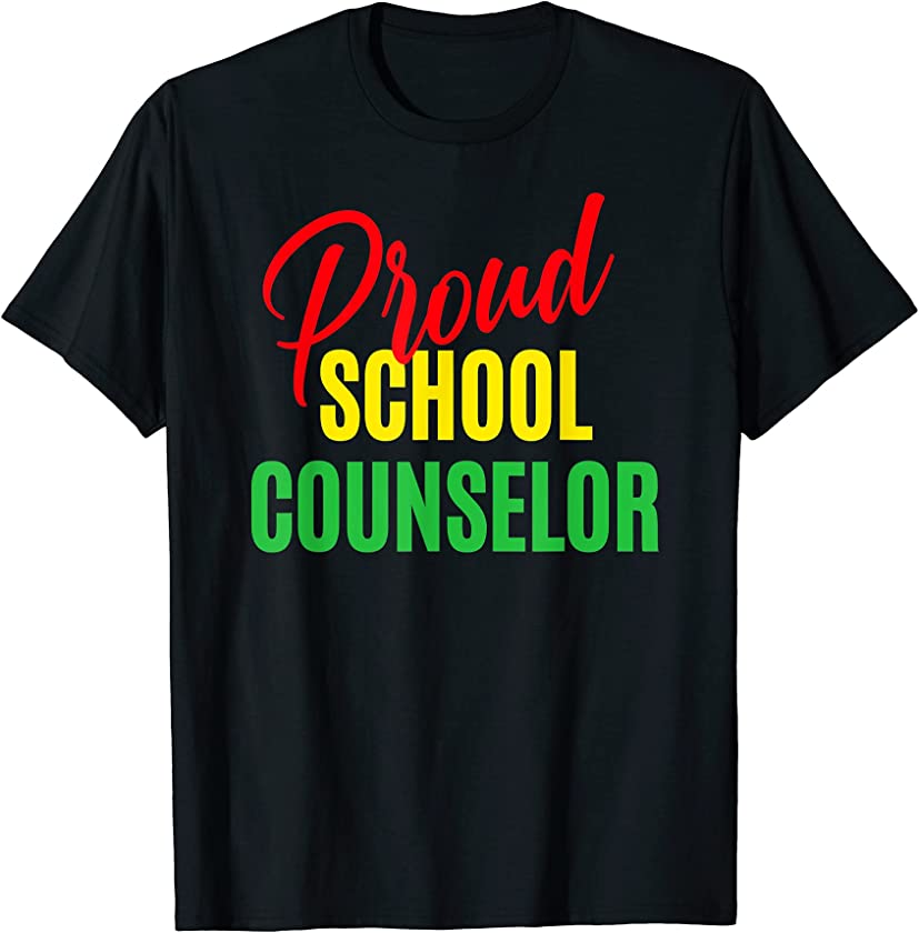 Proud Black School Counselor African American Melanin Pride T-Shirt