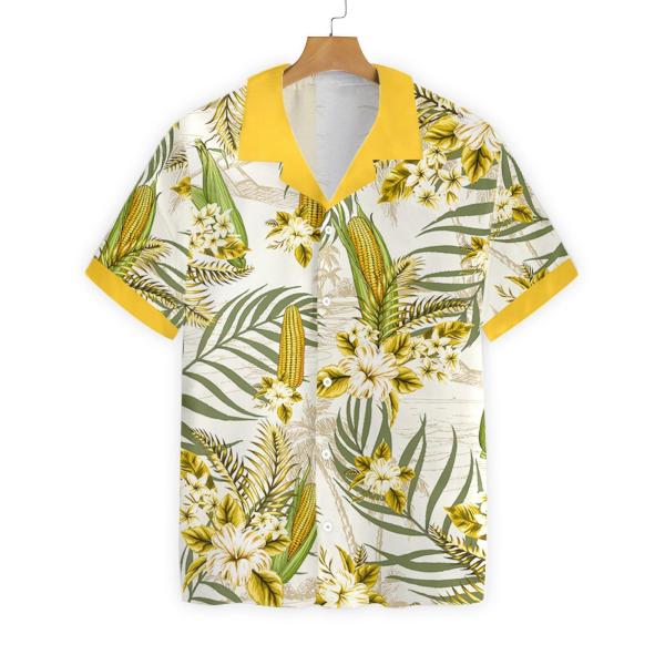 Farmer Corn With Floral Pattern Decoration Hawaii Shirt Ha103912