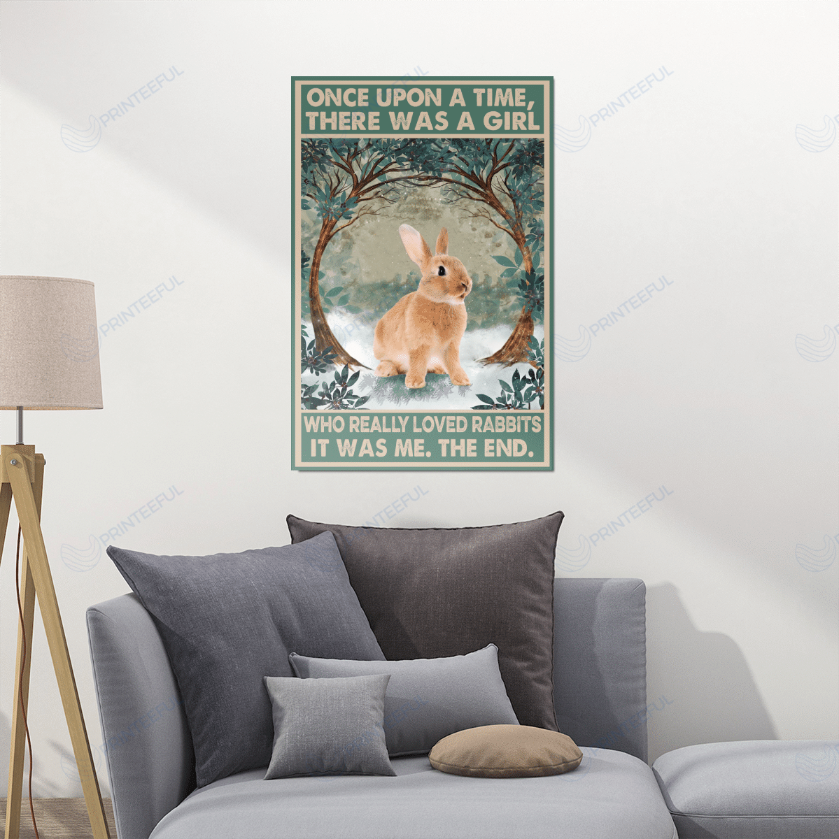 There Was A Girl Who Really Loved Rabbits Canvas Posters – Rabbit / Farming