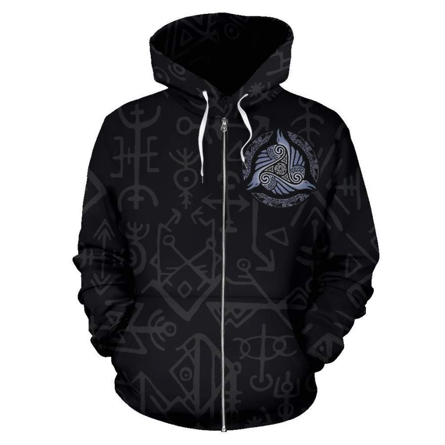 Viking All Over Zip-Up Hoodie – BN09