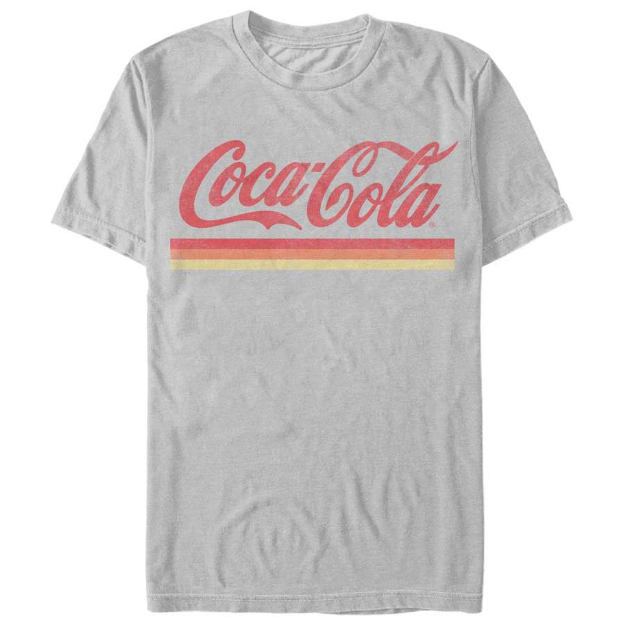 Coca Cola Men’s Retro Sunset Stripes T-Shirt