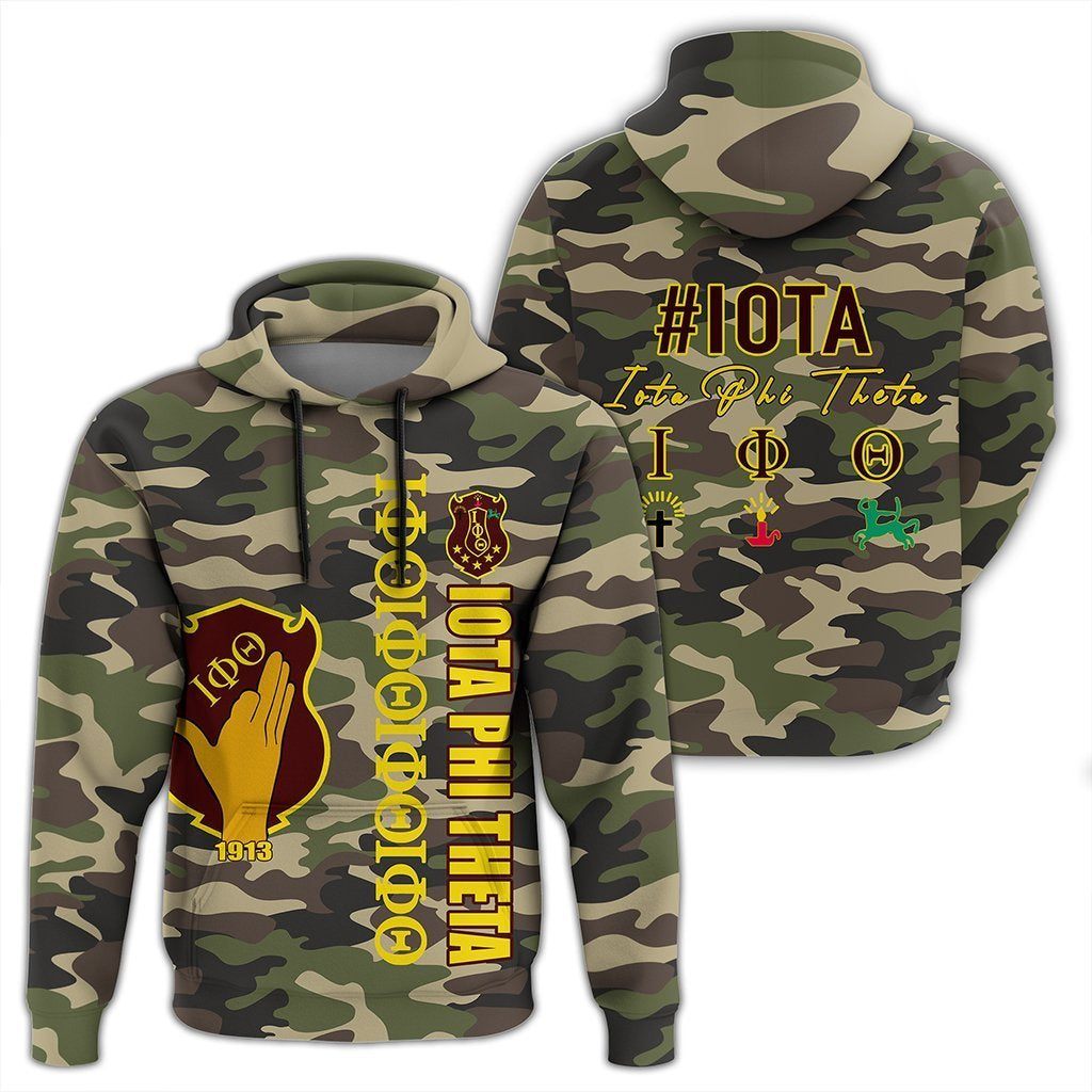 Greek Life Hoodie – Iota Phi Theta Camouflage Style Pullover