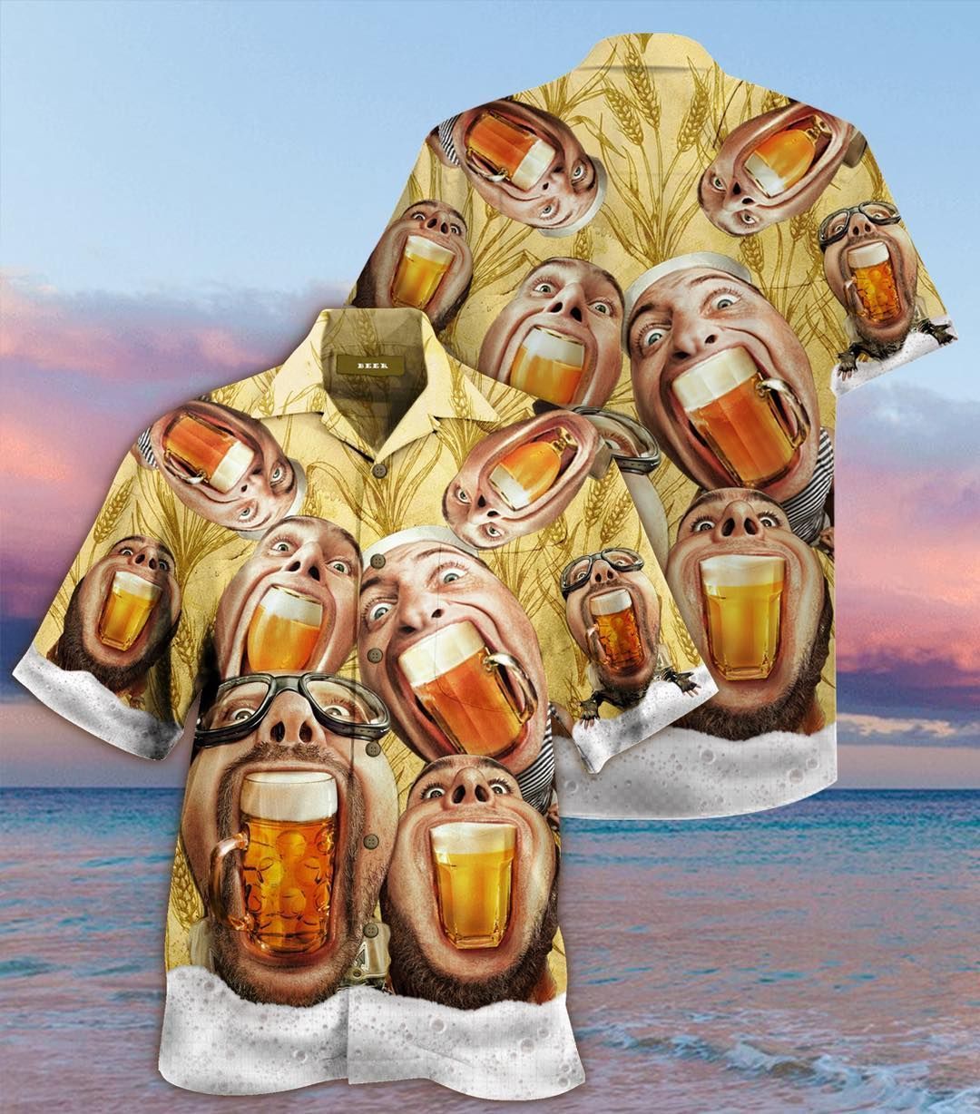 Cover Your Body With Amazing Funny Beer Guys Hawaii Aloha Shirts Ha108696