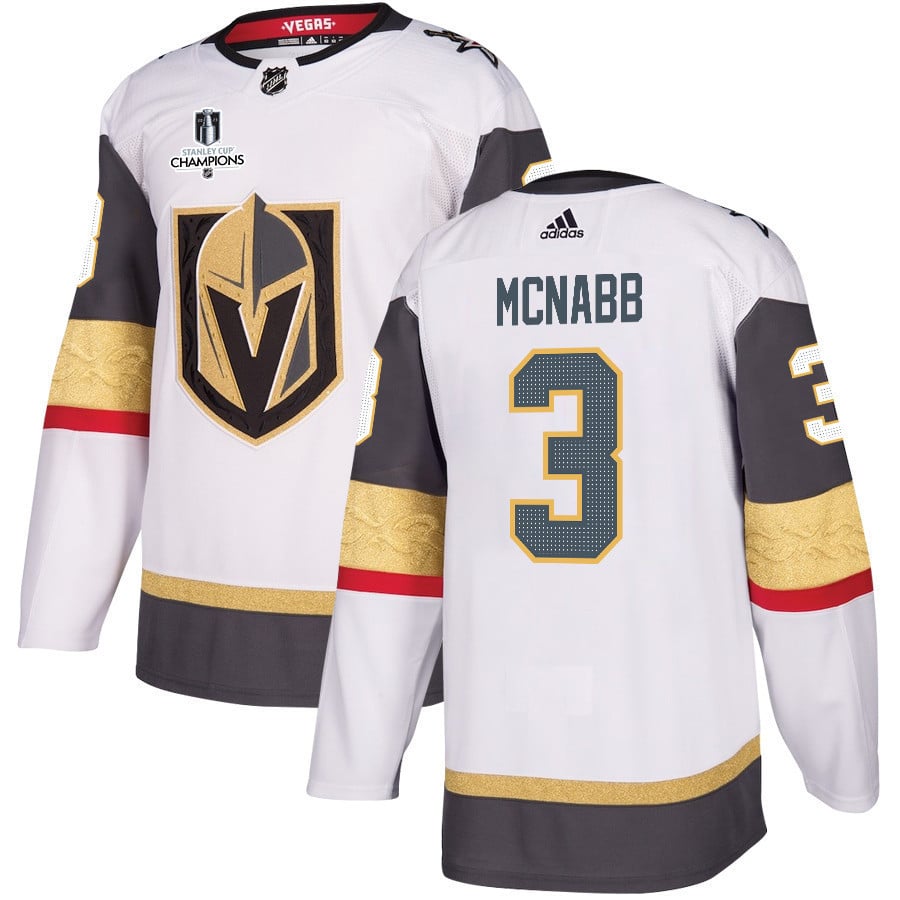 Brayden McNabb 3 Vegas Golden Knights Stanley Cup 2023 Champions Patch Away Breakaway Men Jersey – White