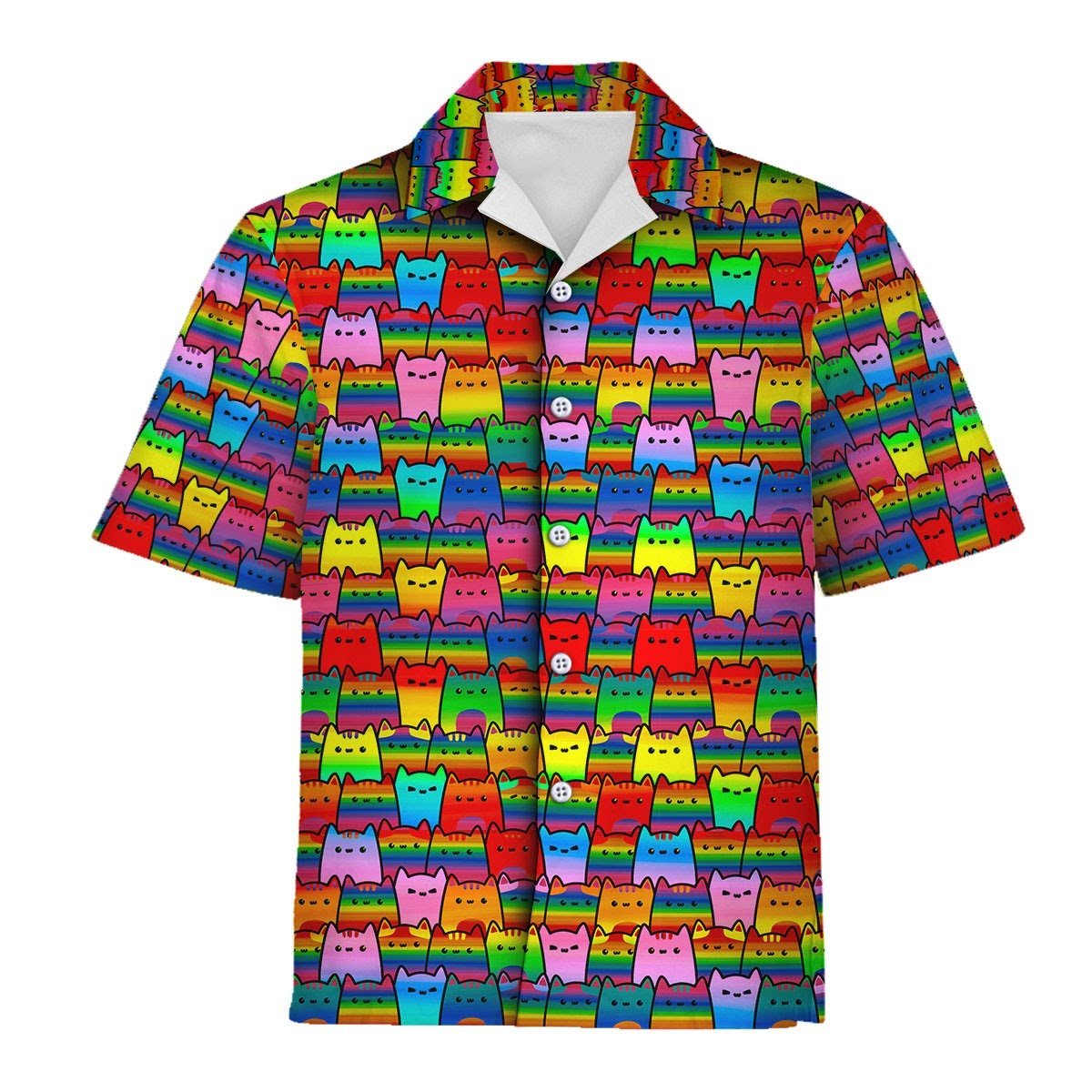 Unisex Lgbt Flag Cat Hawaiian Shirt – Fit Fit Apparel