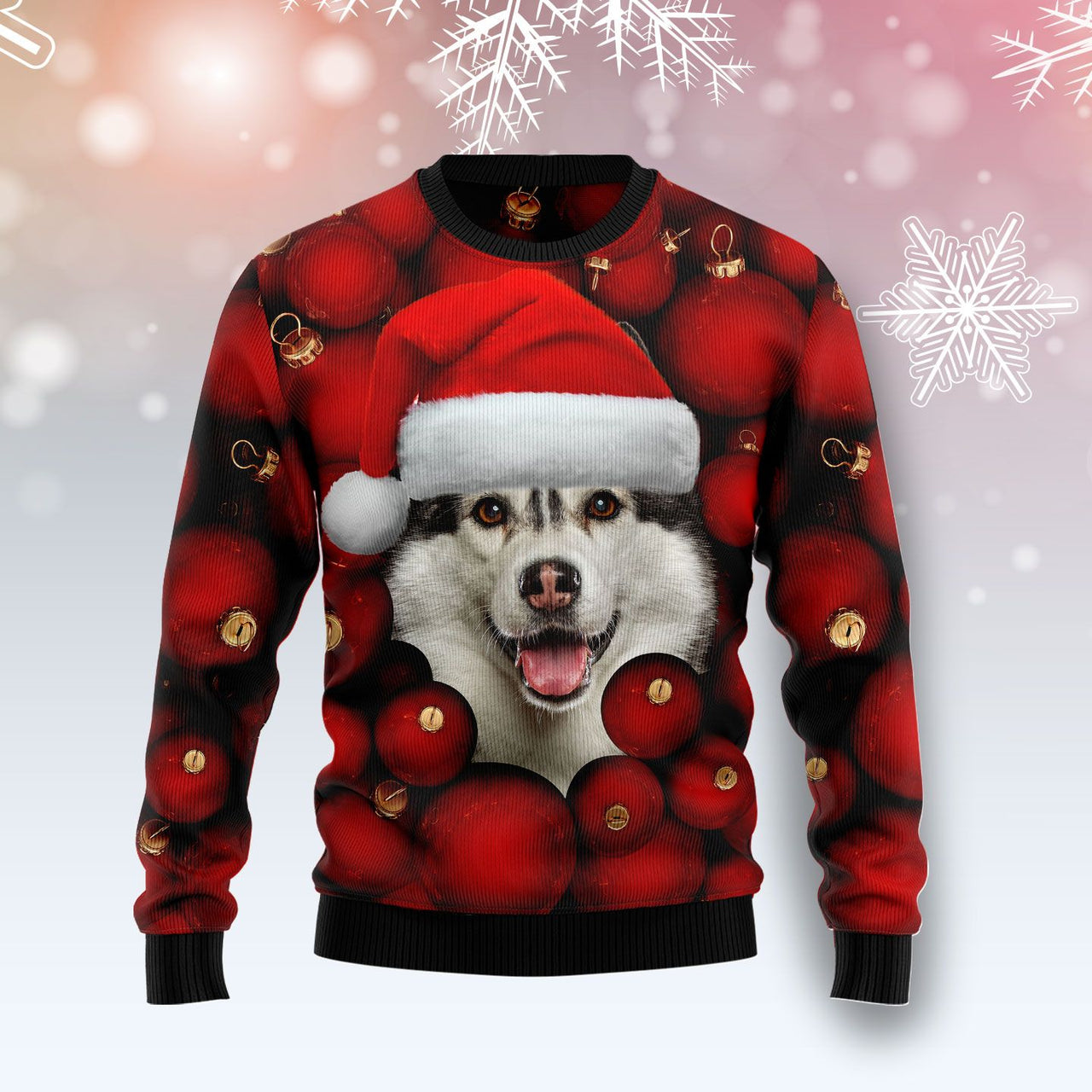 Siberian Husky Ornament Ugly Christmas Sweater | Adult | Us1057