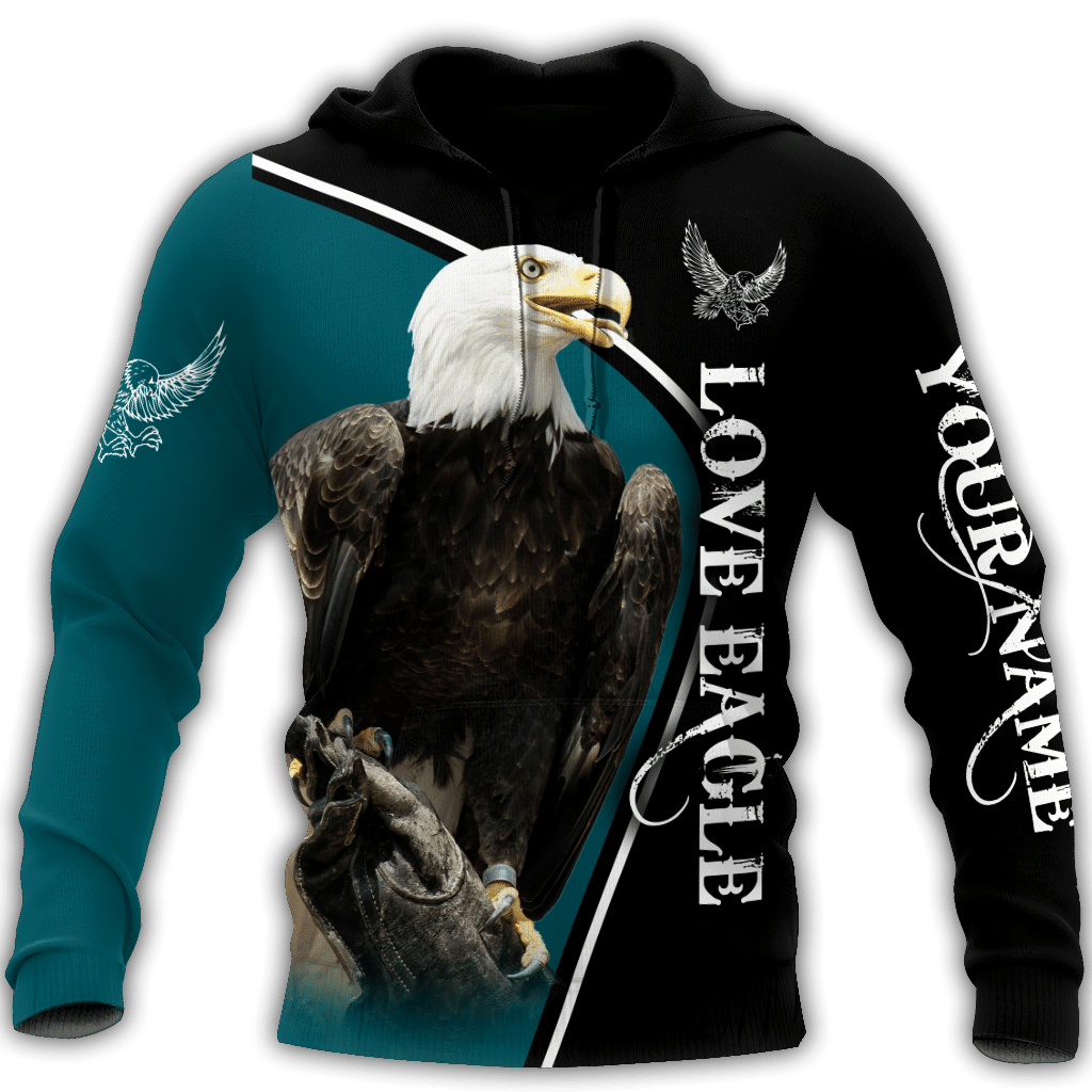 Personalized Name Eagle 3D All Over Printed Hoodie For Men And Women