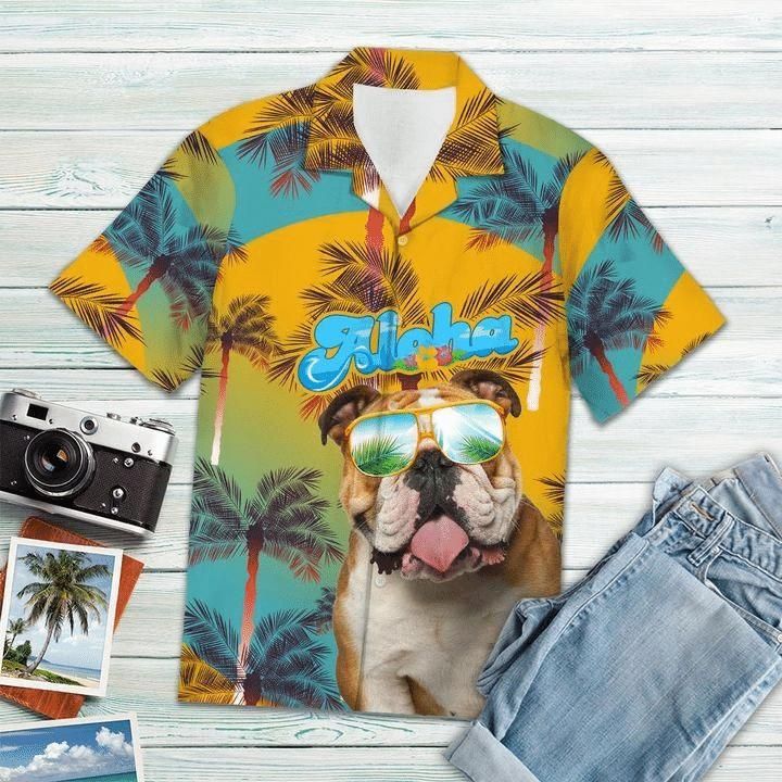 Bulldog Aloha Hawaii Shirt Colorful Short Sleeve Summer Beach Casual For Men And Women Ha81911