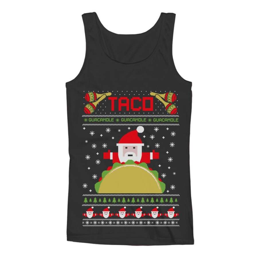 Taco Santa Ugly Christmas Funny Women Tank Top