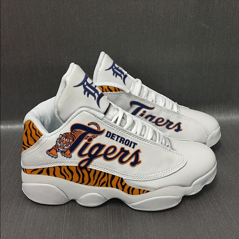 Detroit Tigers Baseball Team Air Jordan 13 Custom Sneakers