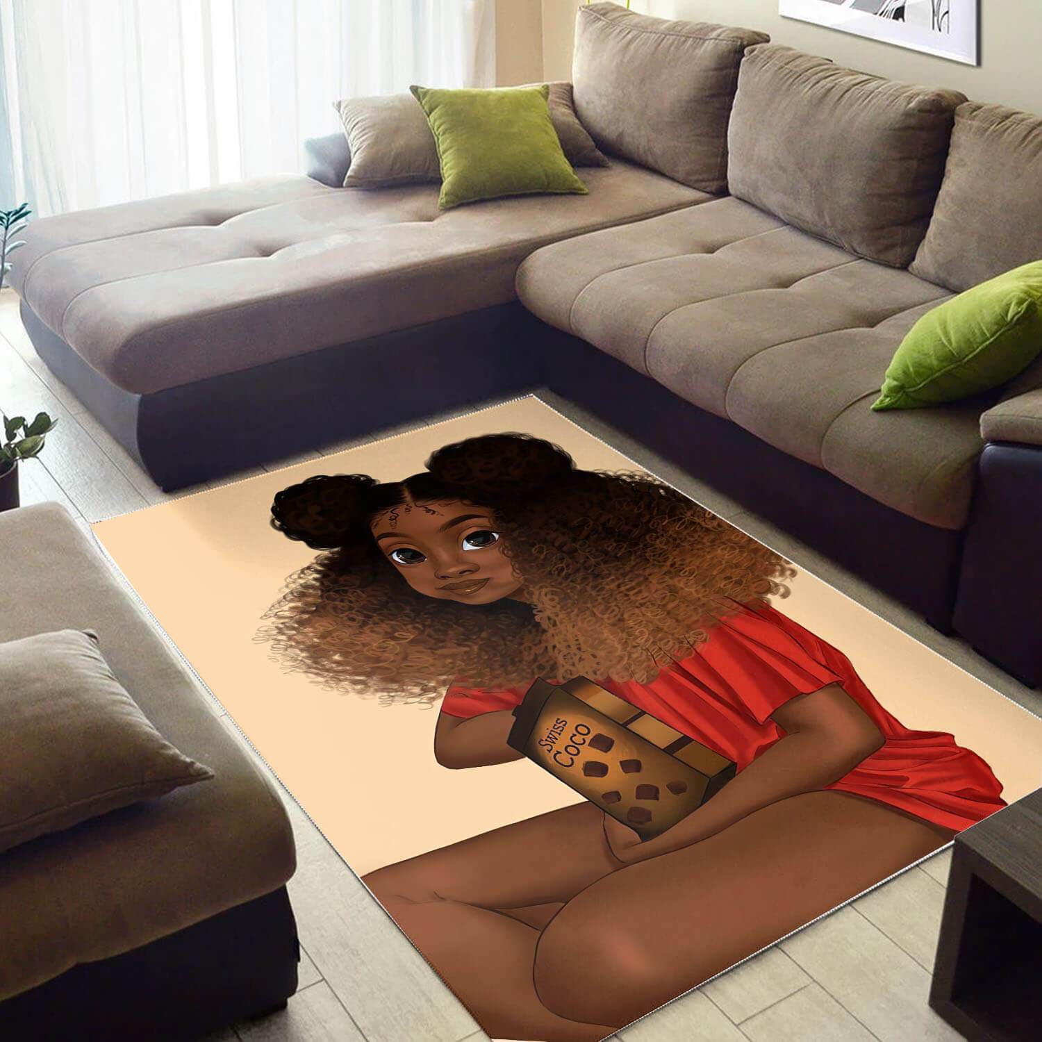 Afrocentric Area Rugs Beautiful Afro Girl African Themed Area Rugs Afrocentric Home Decor Ideas WBG18185