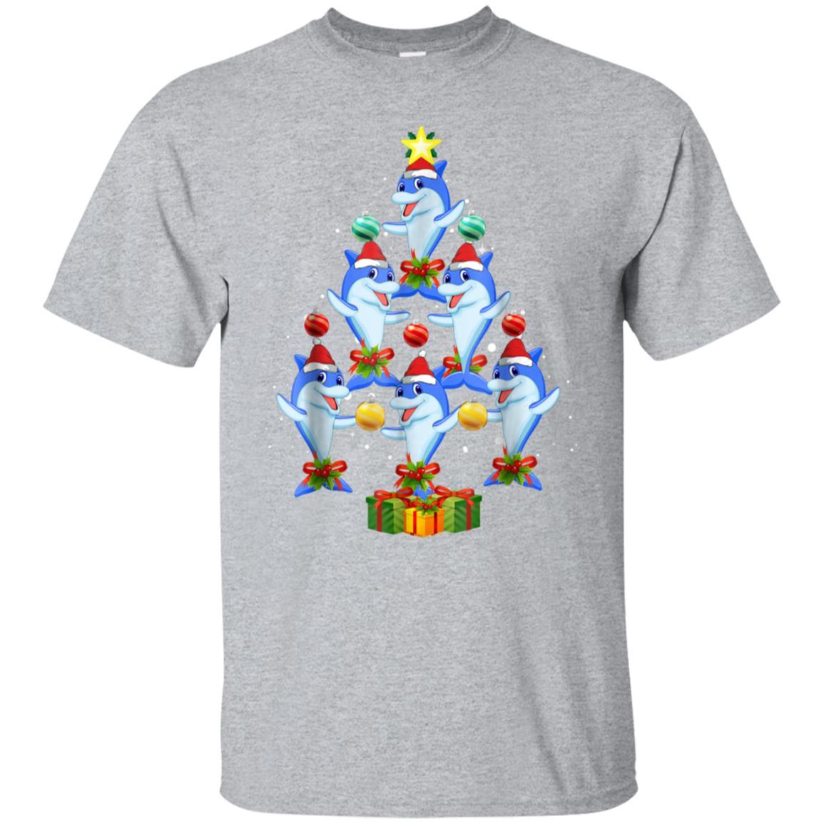 Dolphin Christmas Tree Shirt Ornament Decor Gift Santa Tee