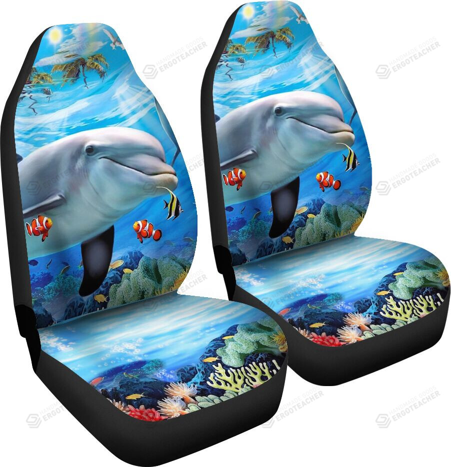 Dolphin With Other Fish Car Seat Covers