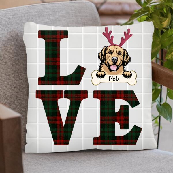 Custom Personalized Xmas Pet Pillow Cover  – Christmas Gift For Dog/ Cat Lover