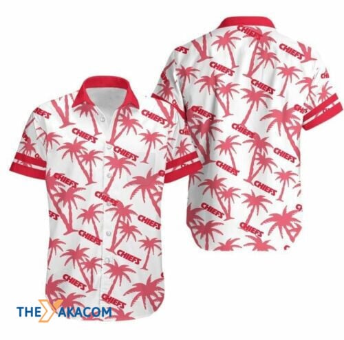 Kansas City American Football Team Road Super Bowl Coconut Trees Great Gift Short Sleeve Hawaiian Shirt