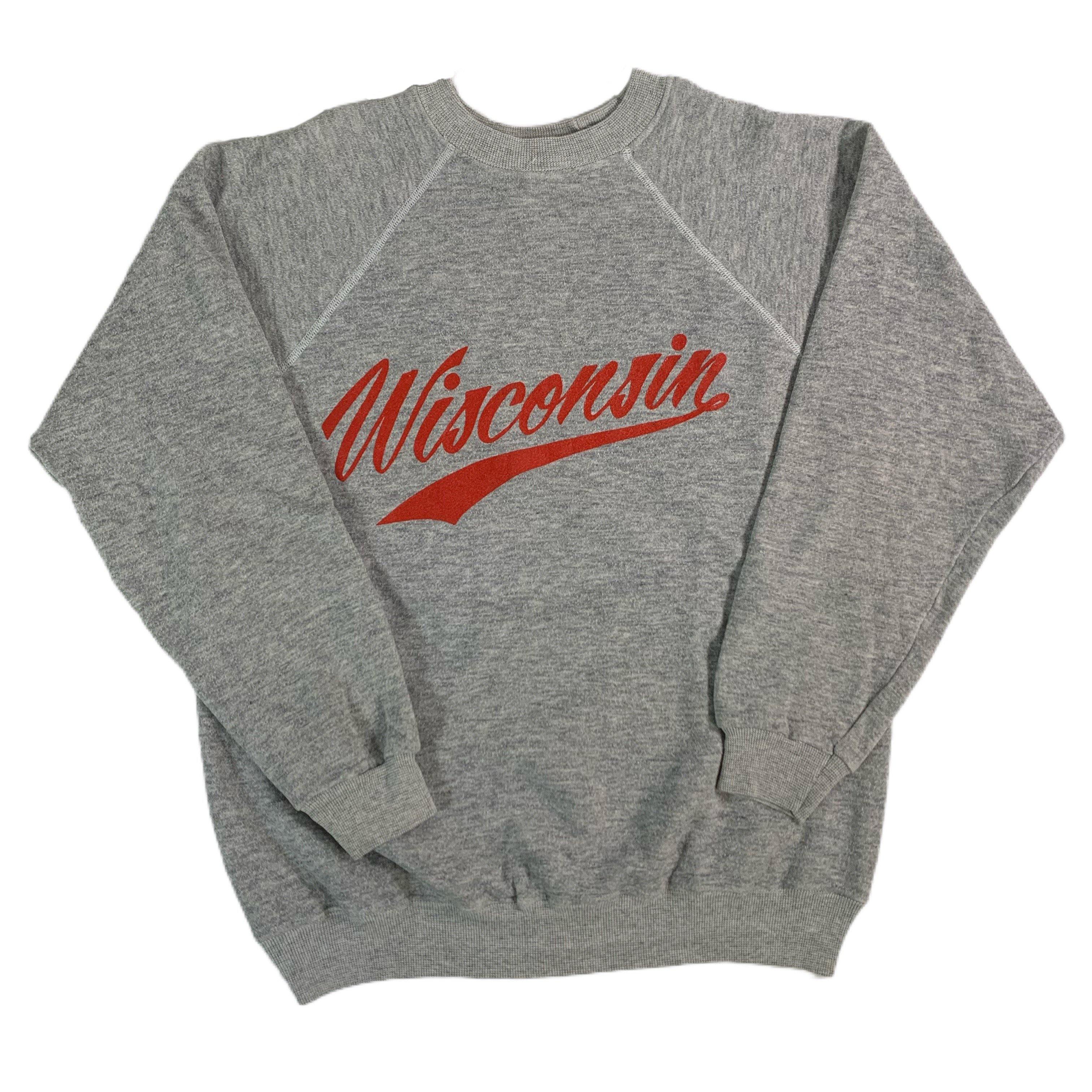 Vintage Wisconsin “Tri blend” Raglan Sweatshirt