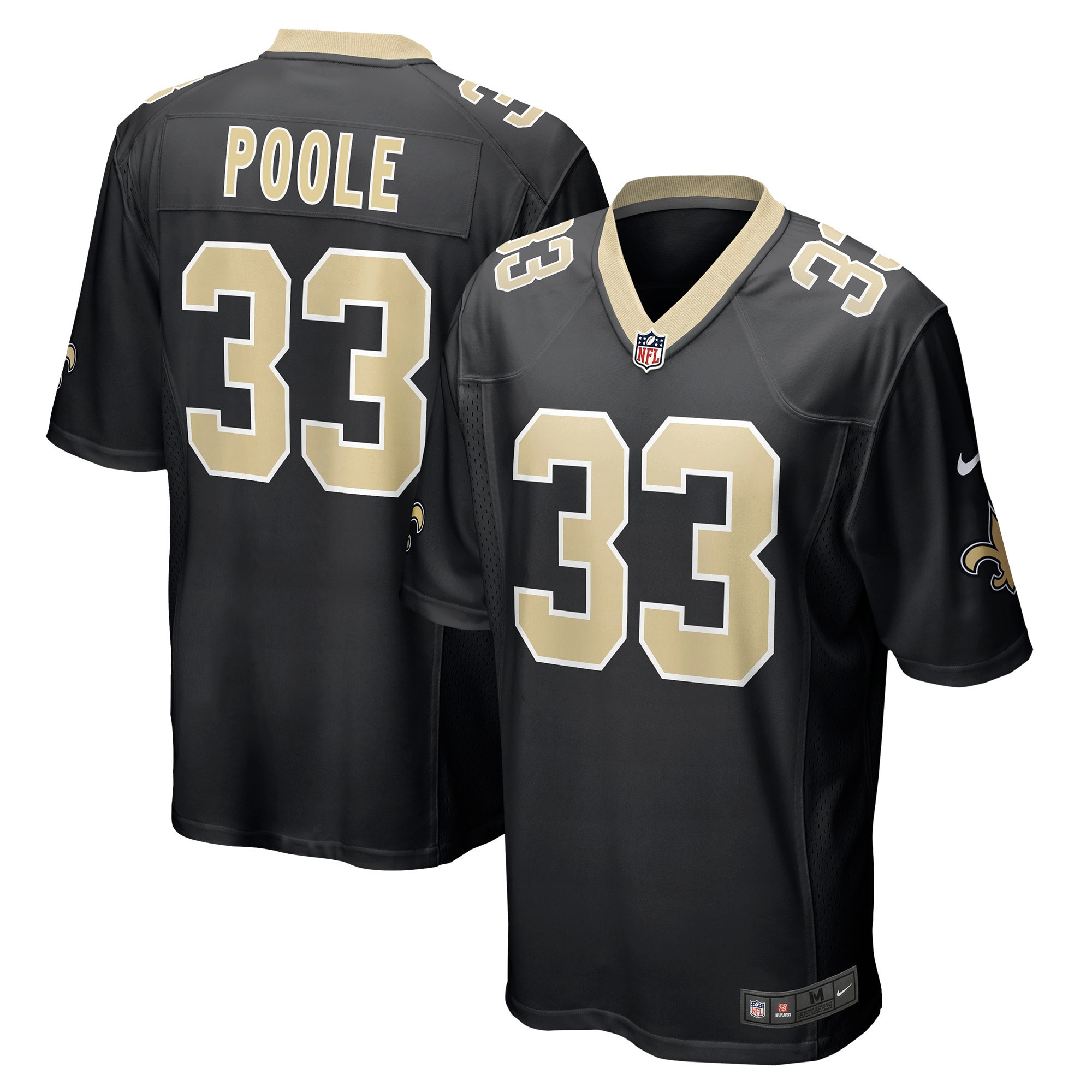 Brian Poole New Orleans Saints Game Jersey – Black NFL