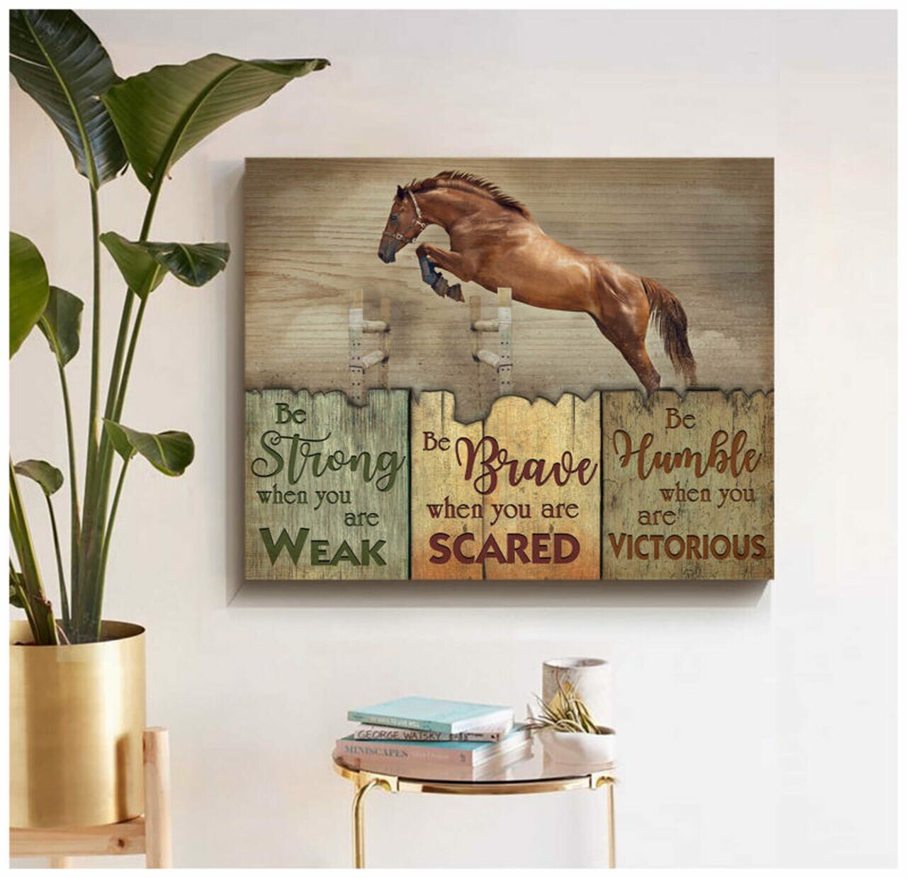 Strong Brave Humbler Horse, Horse Wall Art Decor Canvas