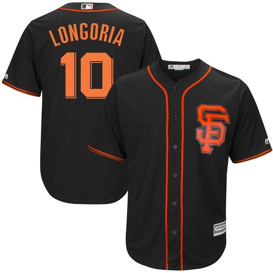 Evan Longoria San Francisco Giants Majestic Alternate Cool Base Player Jersey Jersey Black 2021