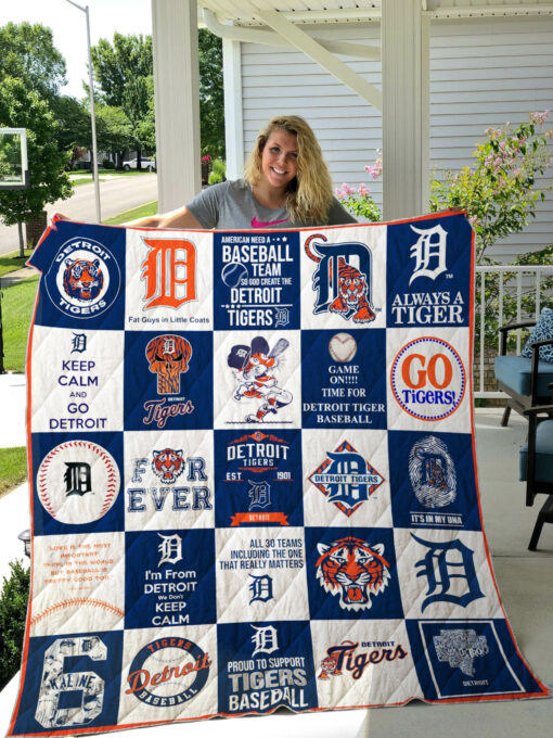 Detroit Tigers Blanket Quilt V2 B93