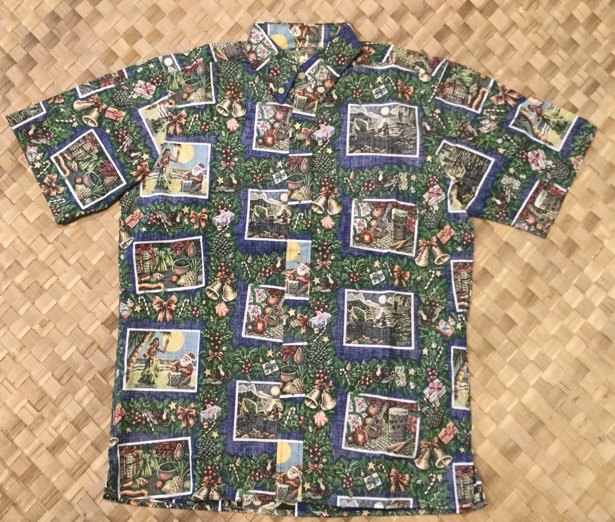 Reyn Spooner Hawaii Traditional Christmas 2015 Mens Aloha Shirt Ha66155