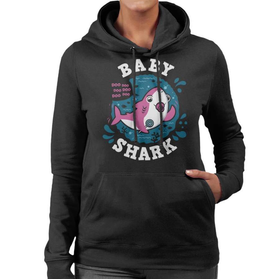 Baby Shark Family Girl Pacifier Women’s Hooded Sweatshirt