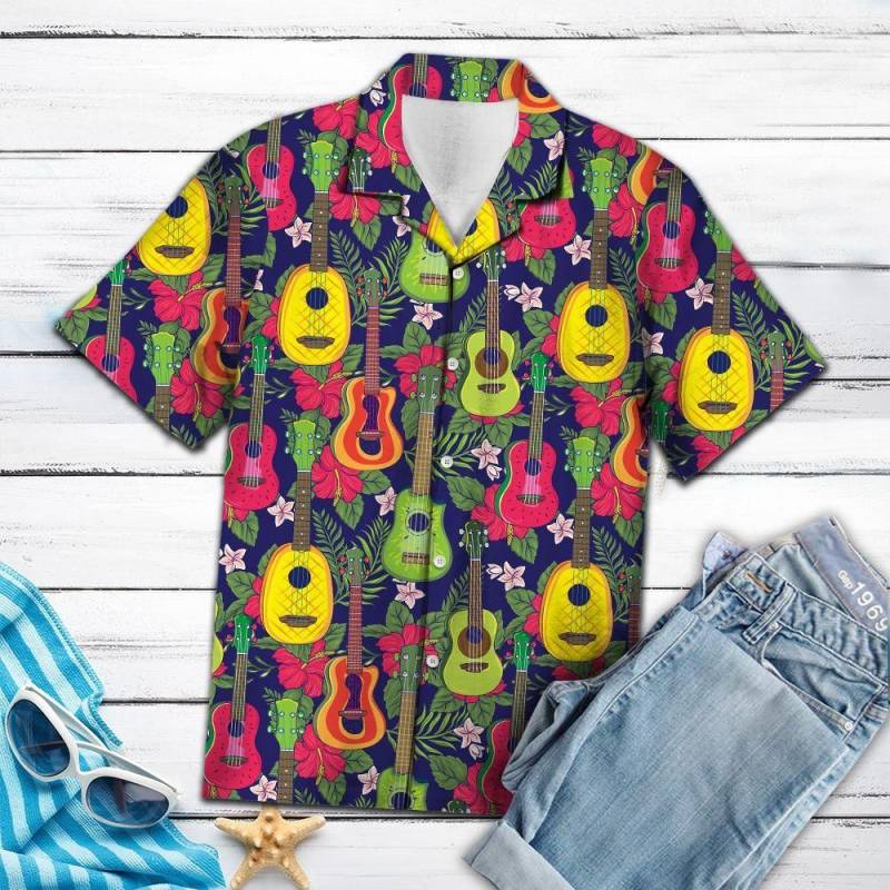 Artsyhomes Ukulele Tropical Fruit Hawaiian Ha92137