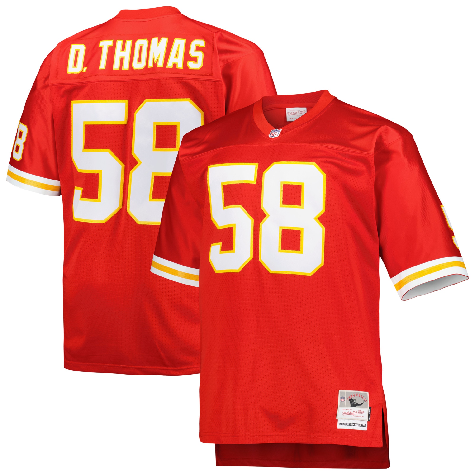 Men’s Kansas City Chiefs Derrick Thomas Mitchell & Ness Red Big & Tall 1994 Retired Player Jersey