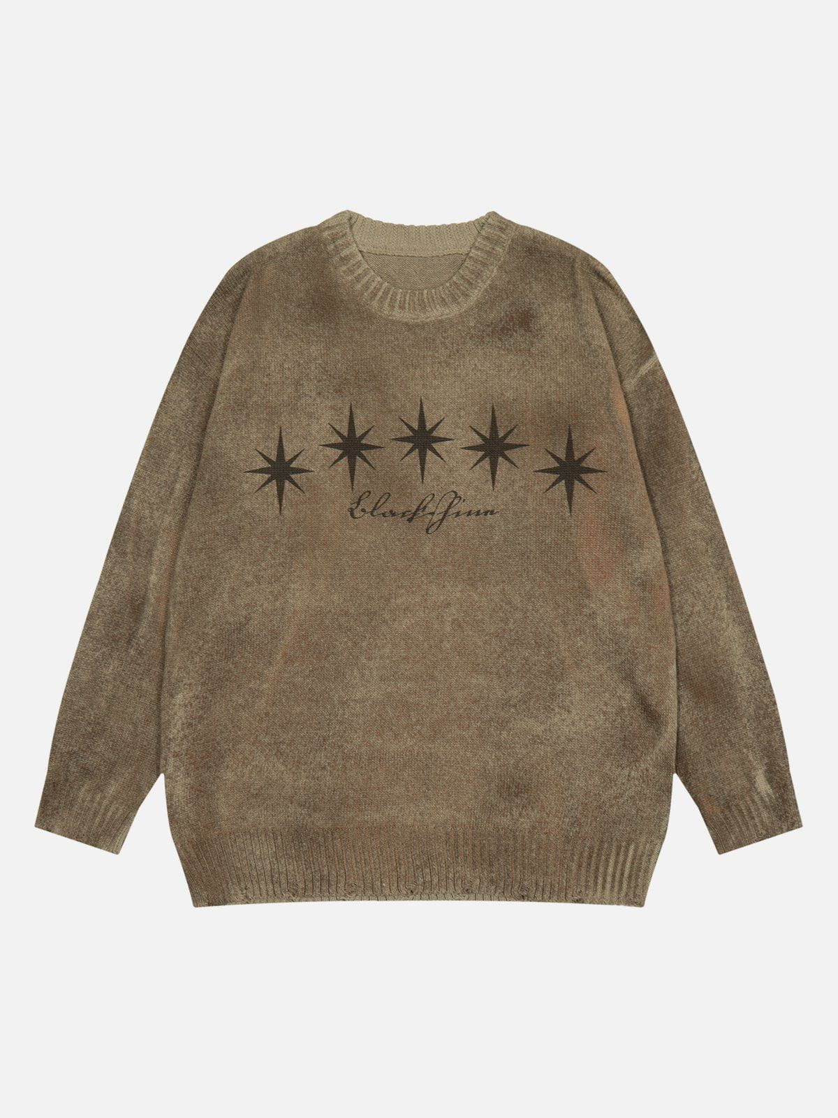 Talishko™ – Vintage Sepia Style Star Sweater