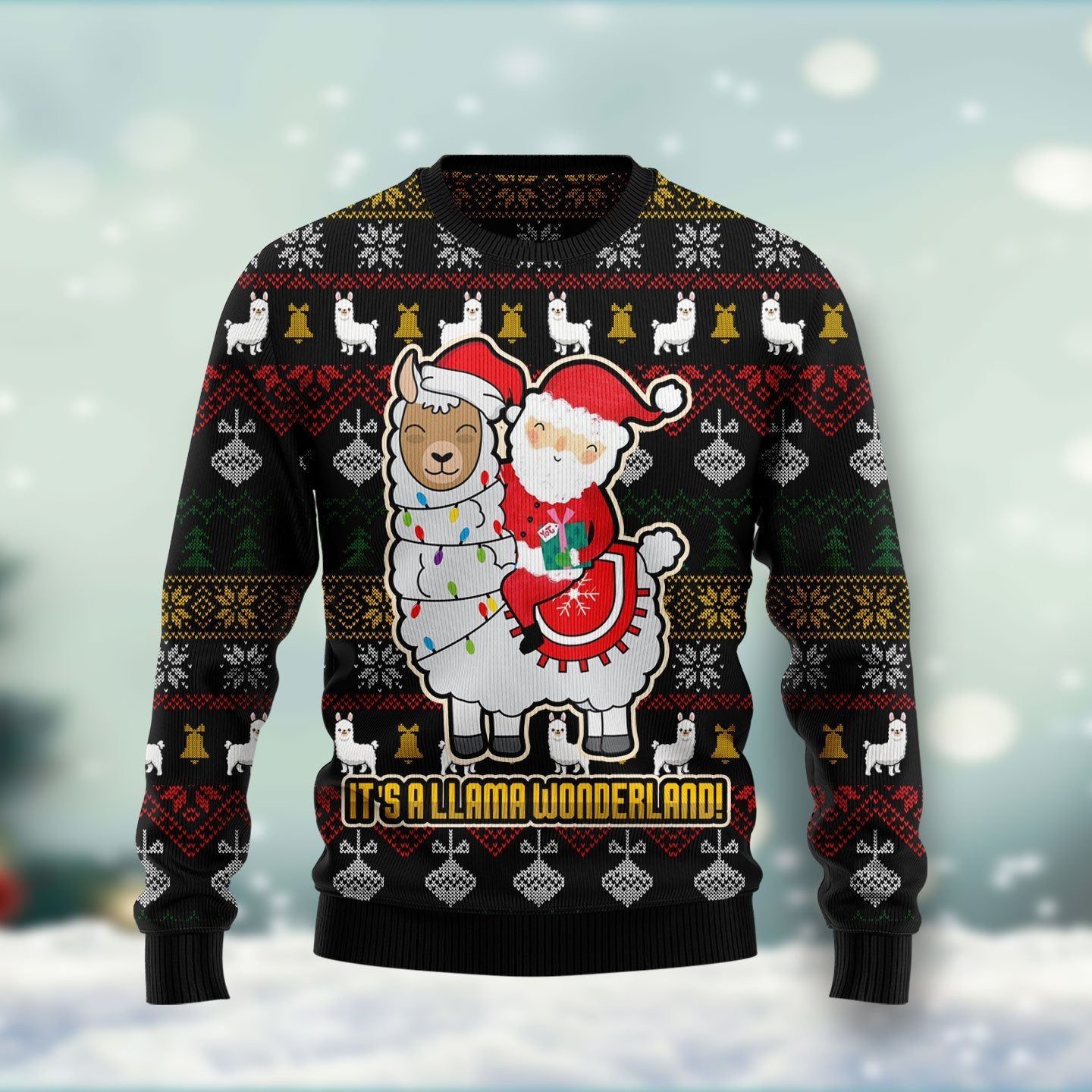 Llama Ugly Christmas Sweater | For Men & Women | Adult | Us6364