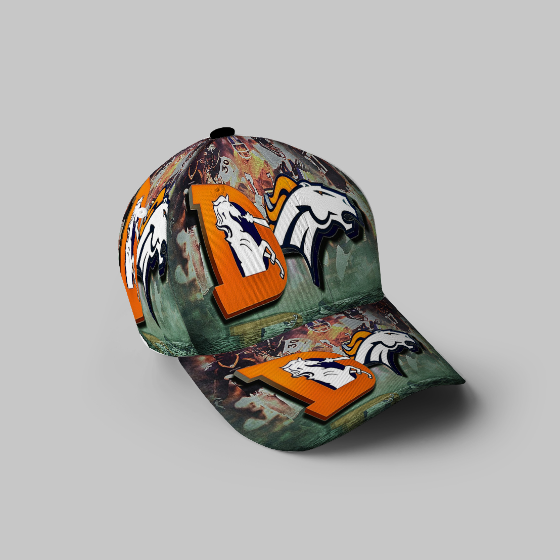 Denver Broncos Emblem V32 3D Printing Baseball Cap Classic Hat