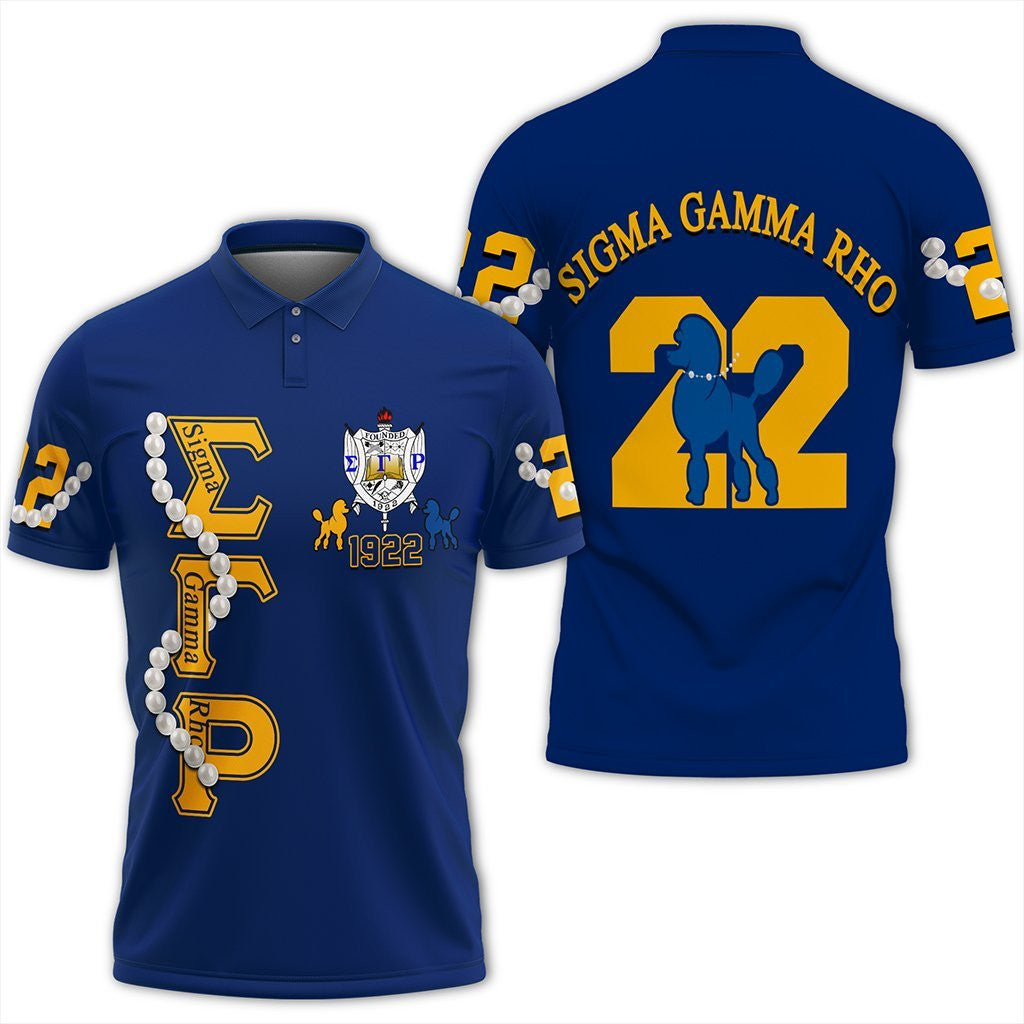 Sorority Polo – Sigma Gamma Rho Pearl Blue Polo Shirt