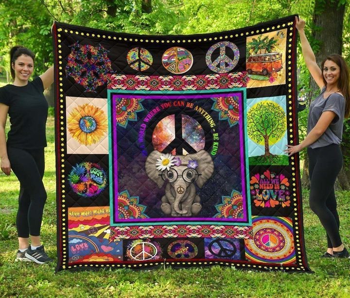 Hippie Elephant Wg2207264Cl Quilt Blanket